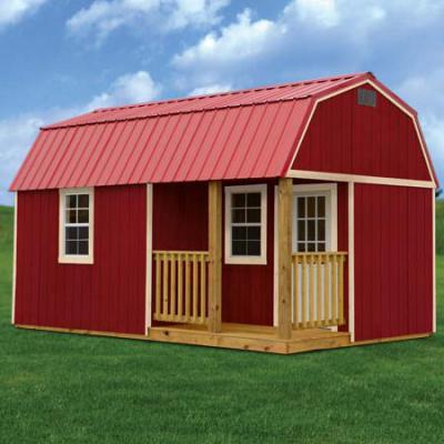 RTO Painted Side Lofted Barn Cabin
